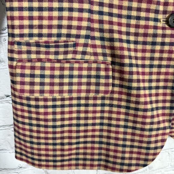 Merona Y2K Blazer Jacket Gingham Checked Multi Plaid Academia Preppy 16 - Picture 5 of 11